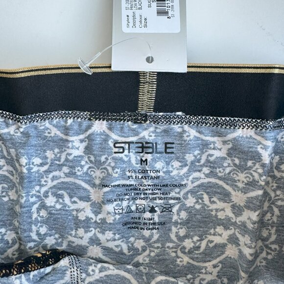 ST33LE - Black Gold Filigree Recycled Polyester Low-rise Brief (M) - Picture 5 of 7